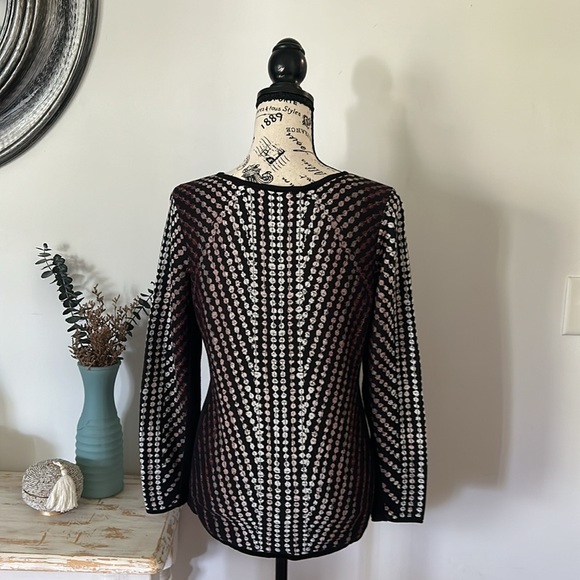 Nic+Zoe Patterned Lightweight Sweater Top Women's size PS - Picture 4 of 7